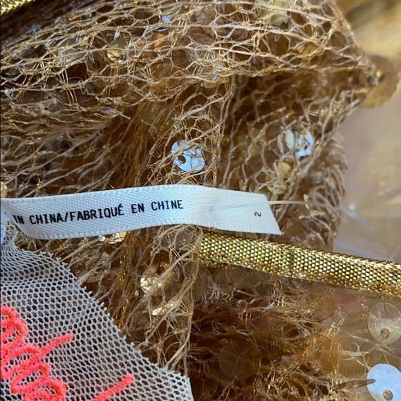 Free People Stars Align Gold Sequin Mini Dress - Picture 6 of 6